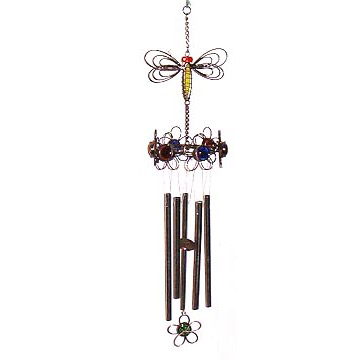 Stained Glass and Glass Bead Wind Chimes